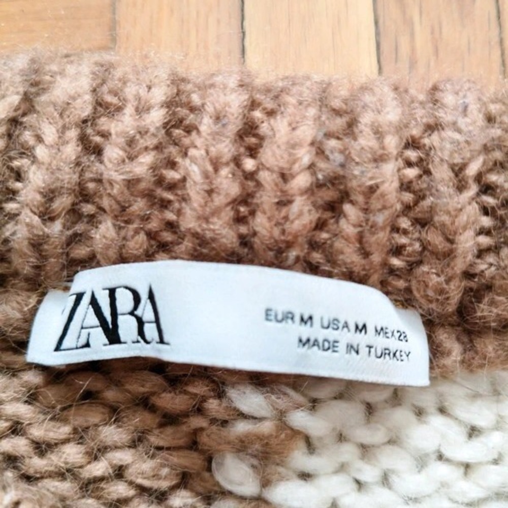 Zara Multicolor Patchwork Sweater - image 3